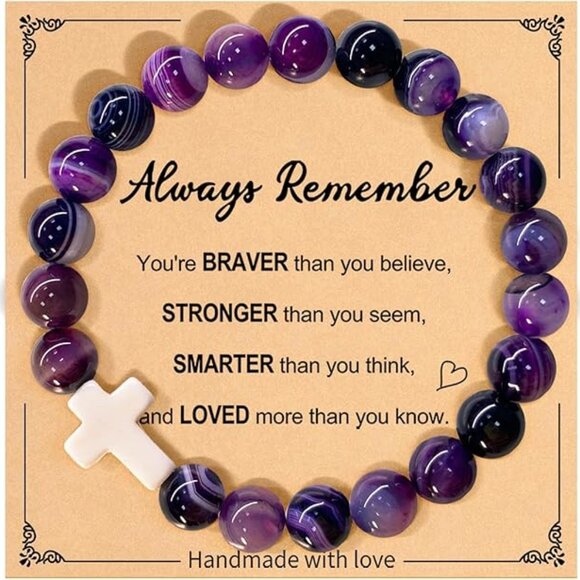 Cross Bracelet, Inspirational Religious Inner Strength and Unwavering Belief - Picture 1 of 6